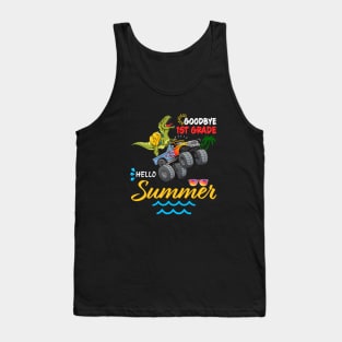 Goodbye 1st Grade Hello Summer, Funny Last Day Of School Gift Tank Top